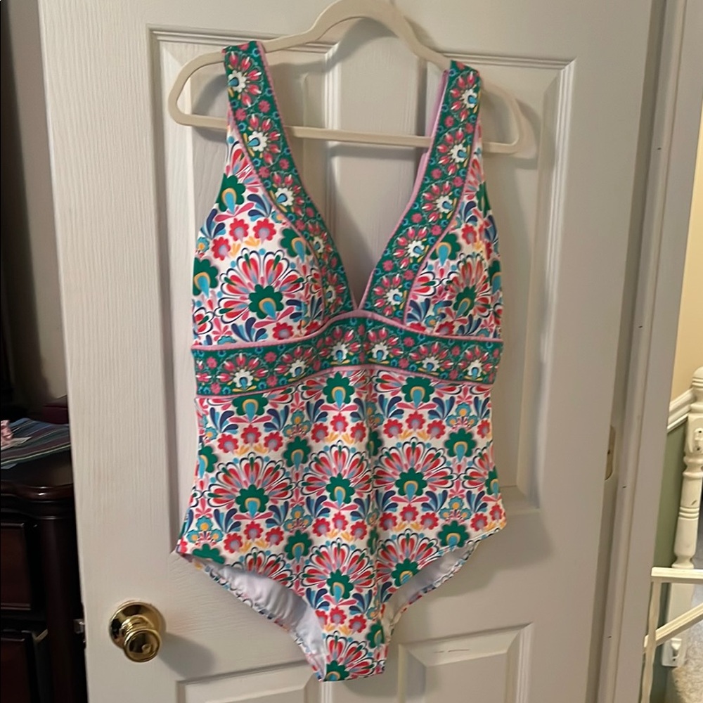 Boden Porto V-Neck Swimsuit